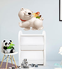 Load image into Gallery viewer, Teddy bear Elf Girl Wall Decal, Teddy bear Elf Girl Wall sticker, Teddy bear Elf Girl wall decor