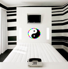 Load image into Gallery viewer, Yin Yang Rainbow Wall Decal, Yin Yang Rainbow Wall sticker, Yin Yang Rainbow wall decor
