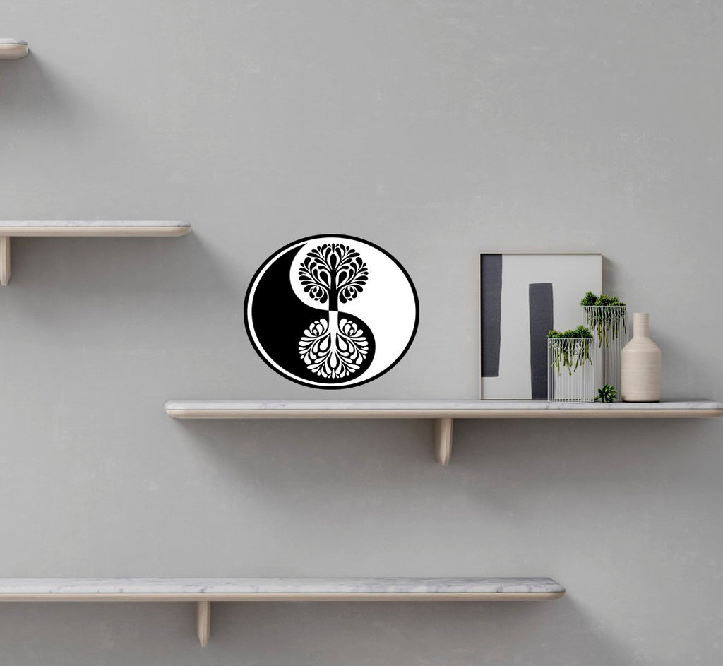 Yin Yang Tree Wall Decal, Yin Yang Tree Wall sticker, Yin Yang Tree wall decor