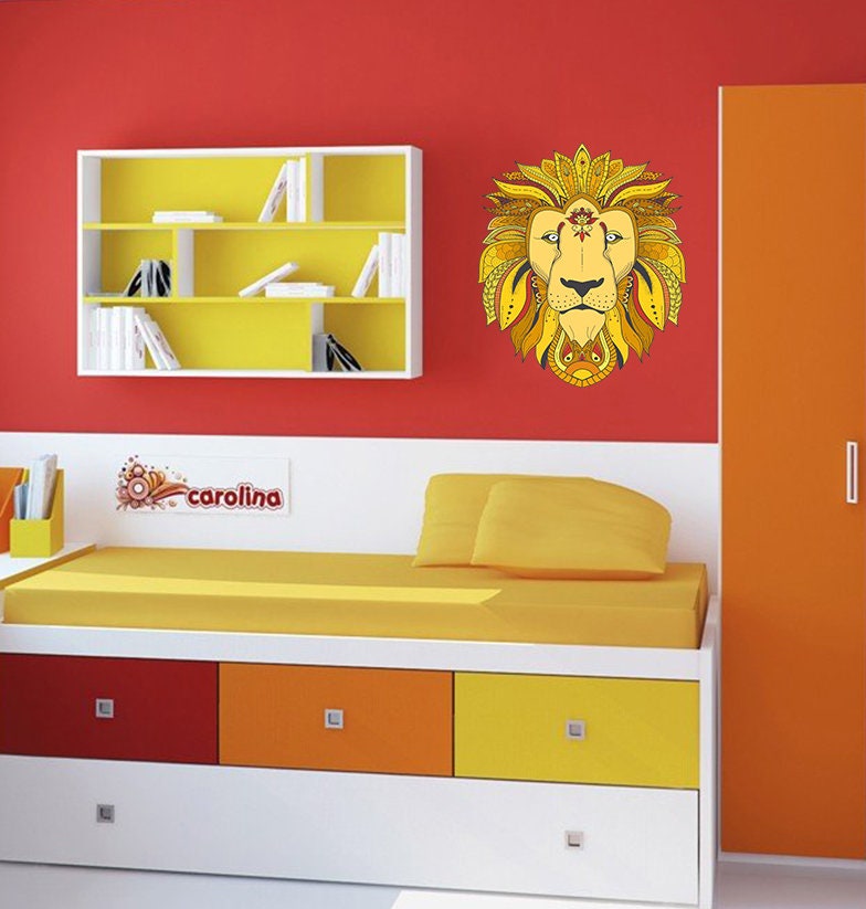 Lion head Wall Decal, Lion head Wall sticker, Lion head wall decor, Lion head Wall Art