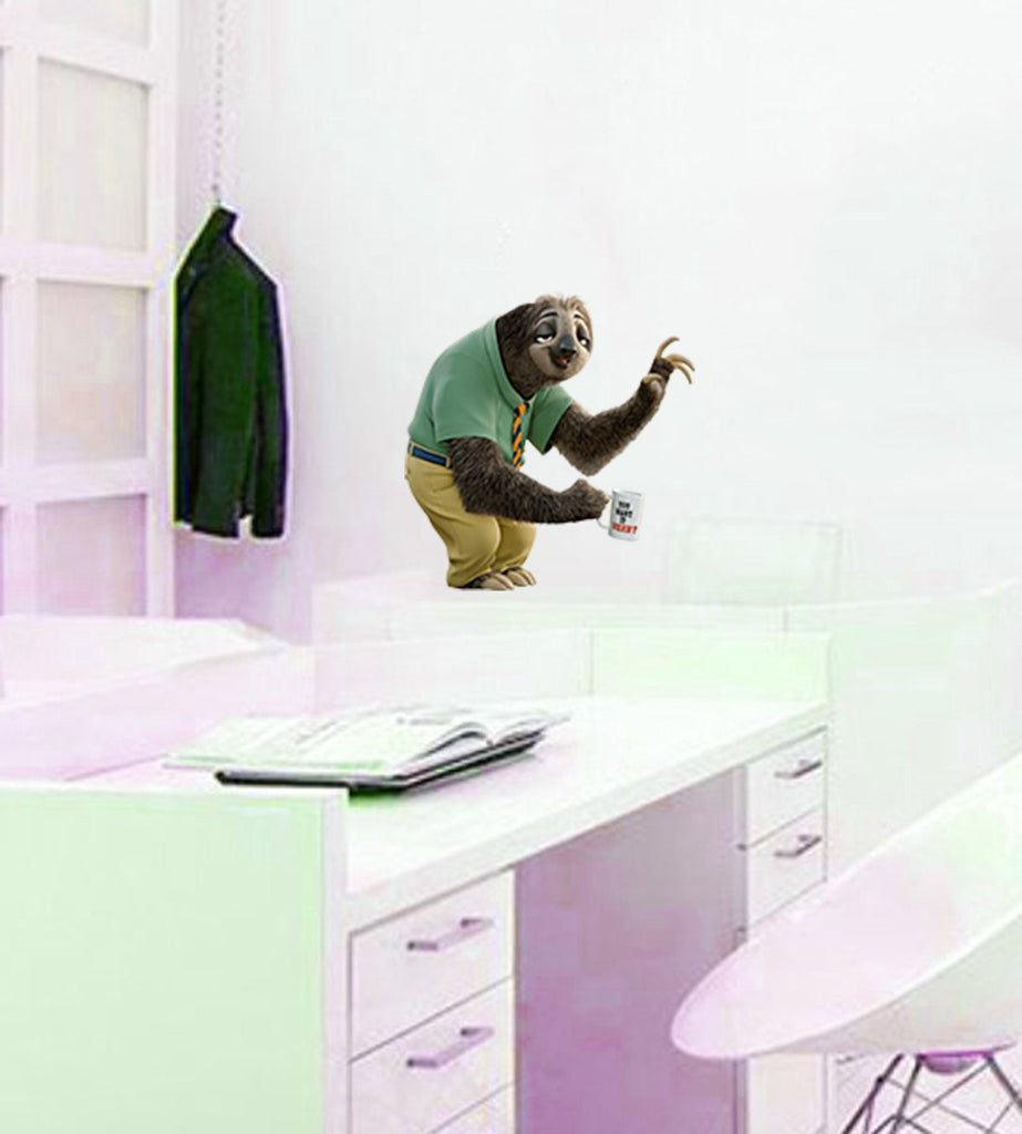 Sloth sticker, Wall Decal