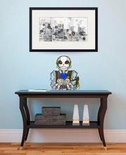 Load image into Gallery viewer, Skeleton Heart Wall Decal, Skeleton Heart Wall sticker, Skeleton Heart wall decor