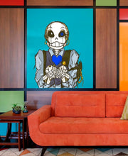 Load image into Gallery viewer, Skeleton Heart Wall Decal, Skeleton Heart Wall sticker, Skeleton Heart wall decor