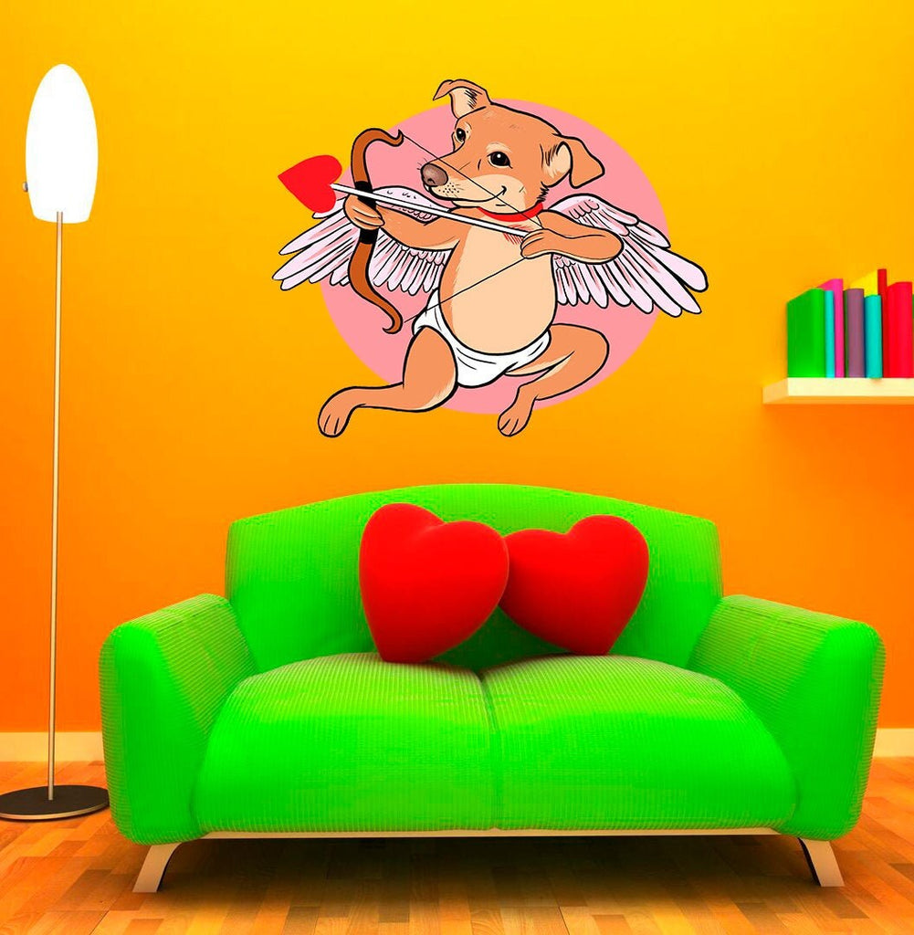 Cupid Dog Decal, Cupid Dog Sticker, Cupid Dog Wall Decor