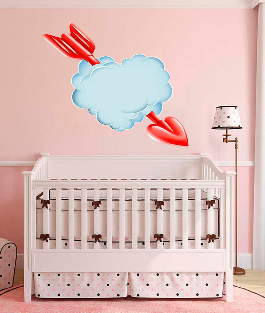 Cloud Arrow Wall Decal, Cloud Arrow Wall sticker, Cloud Arrow wall decor