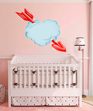 Load image into Gallery viewer, Cloud Arrow Wall Decal, Cloud Arrow Wall sticker, Cloud Arrow wall decor
