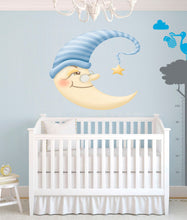 Load image into Gallery viewer, Moon Nursery Decal, Moon Nursery Sticker, Moon Nursery Wall Decor