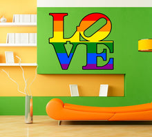 Load image into Gallery viewer, LGBT Love Decal, Love Sticker, LGBT Love Wall Decor, LGBT Love Art