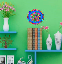 Load image into Gallery viewer, Colorful Mandala Sticker, Colorful Mandala Wall Decor, Colorful Mandala Yoga Studio Decor
