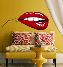 Load image into Gallery viewer, Sexy Red lips Wall Decal, Red lips Wall sticker, Red lips wall decor, Red lips Wall Art