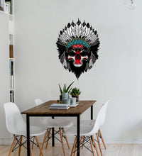 Load image into Gallery viewer, Skull Wall Decal, Skull Sticker, Skull Decor, Skull Wall Art