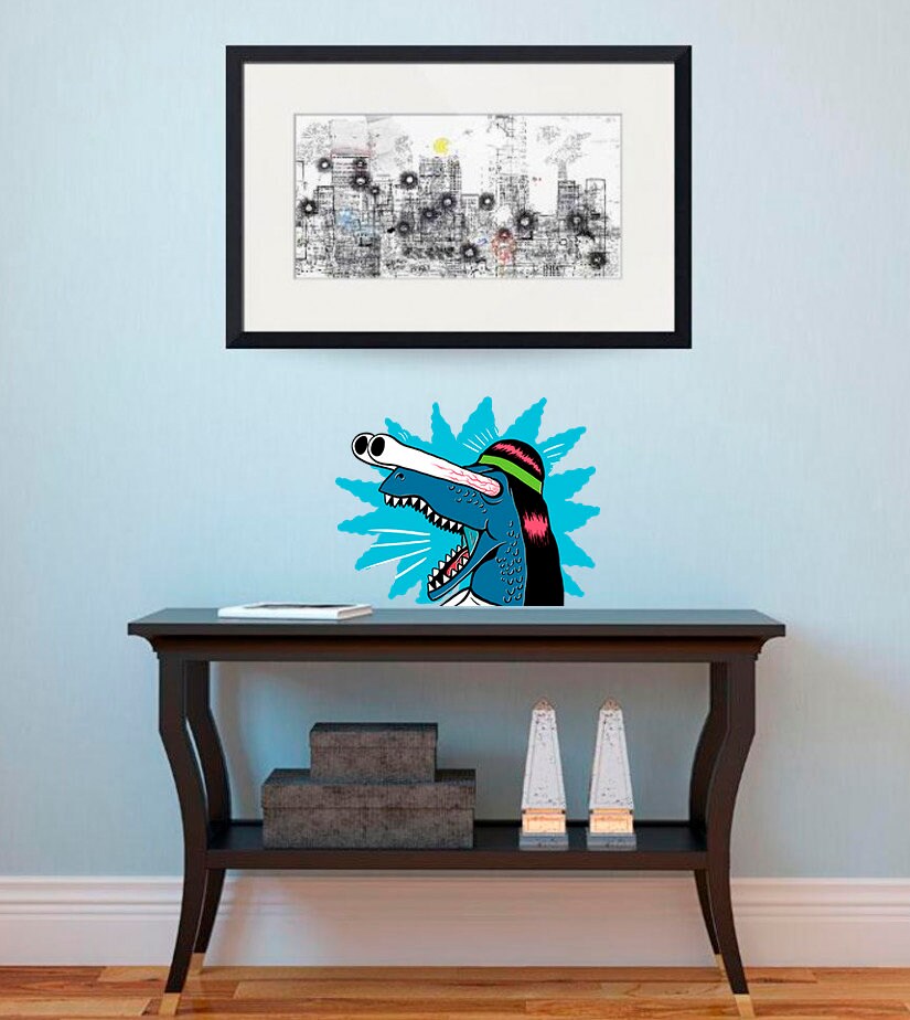Funny Monster Decal, Funny Monster sticker, Funny Monster wall decor, Nursery Room Decor