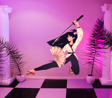 Load image into Gallery viewer, Samurai Girl Wall Decal, Samurai Girl Wall sticker, Samurai Girl wall decor