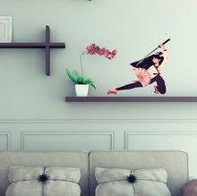 Load image into Gallery viewer, Samurai Girl Wall Decal, Samurai Girl Wall sticker, Samurai Girl wall decor