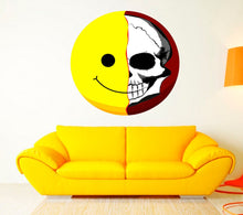 Load image into Gallery viewer, Skull Emoji Sticker, Skull Emoji Decal, Skull Emoji Wall Decor, Skull Emoji Wall Art