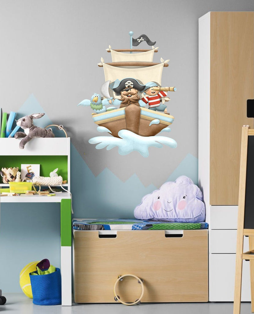 Pirates Ship Boys Room decal, sticker, Pirates Wall Decor