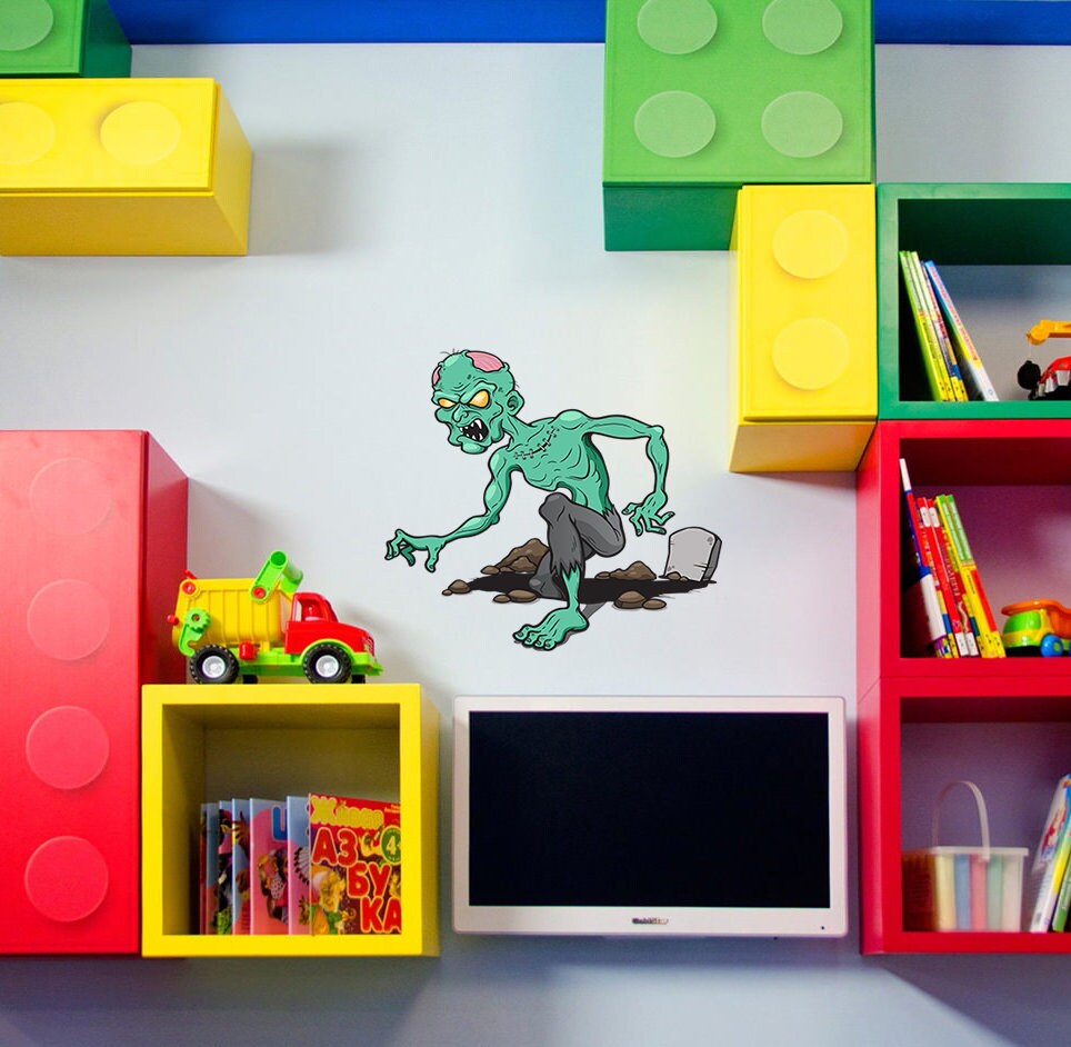 Zombie Wall Decal, Zombie Wall sticker, Zombie wall decor, Zombie Wall Art