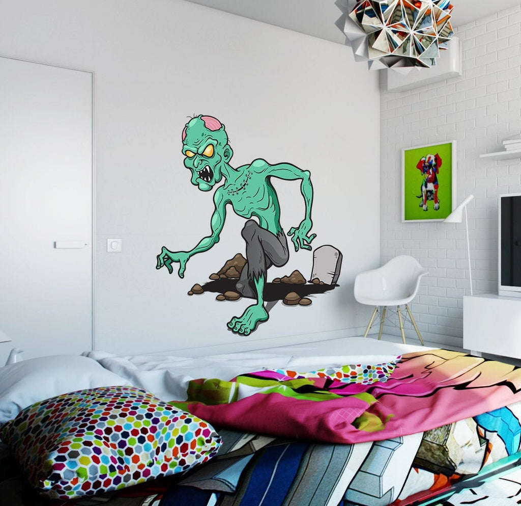 Zombie Wall Decal, Zombie Wall sticker, Zombie wall decor, Zombie Wall Art