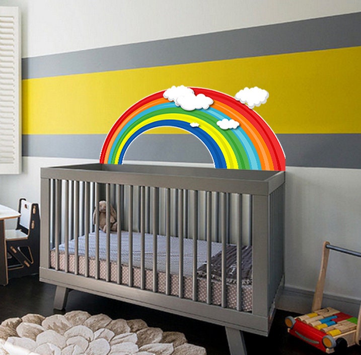 Nursery Rainbow Wall Decal, Rainbow Sticker