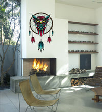 Load image into Gallery viewer, Dreamcatcher Owl Wall Decal, Dreamcatcher Owl Wall sticker, Dreamcatcher Owl wall decor