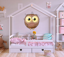 Load image into Gallery viewer, Nursery Room Owl Decal, Nursery Room Sticker, Nursery Room Wall Decor