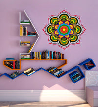 Load image into Gallery viewer, Colorful Mandala Sticker, Colorful Mandala Decal, Yoga Studio, meditation room Decor