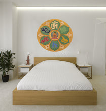 Load image into Gallery viewer, Mandala with Buddha Wall Decal, Mandala Wall sticker, Mandala wall decor