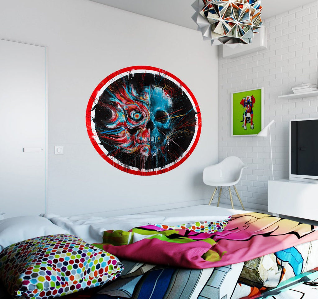 Fantasy Skull Wall Decal, Fantasy Skull Wall sticker, Fantasy Skull wall decor, Fantasy Skull Wall Art