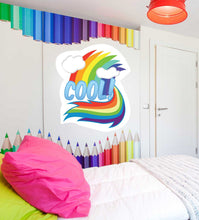 Load image into Gallery viewer, Cool Rainbow Wall Decal, Cool Rainbow Wall sticker, Cool Rainbow wall decor, Cool Rainbow Wall Art