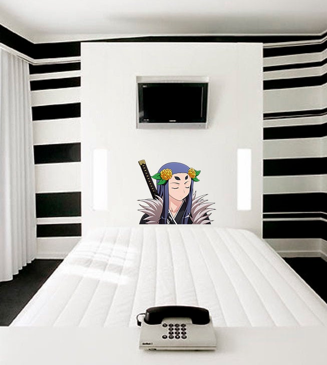 Anime Samurai Girl Wall Art, Anime Samurai Girl Sticker, Anime Samurai Girl Decal