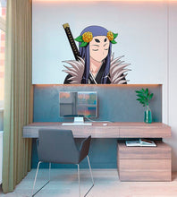Load image into Gallery viewer, Anime Samurai Girl Wall Art, Anime Samurai Girl Sticker, Anime Samurai Girl Decal