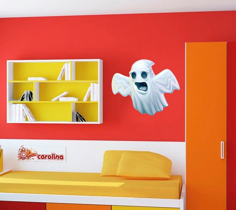 Funny Ghost Wall Decal, Funny Ghost Wall sticker, Funny Ghost wall decor