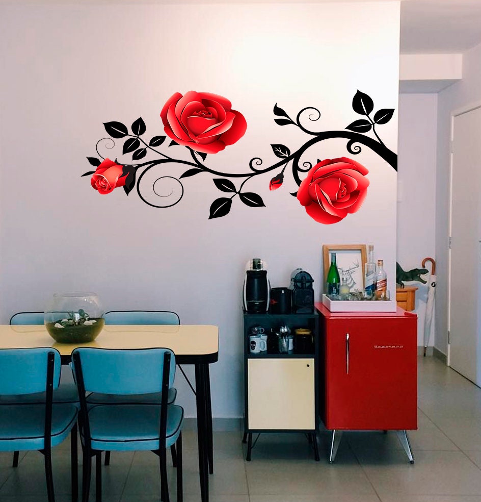 Gorgeous Roses Wall Decal, Gorgeous Roses Wall Sticker