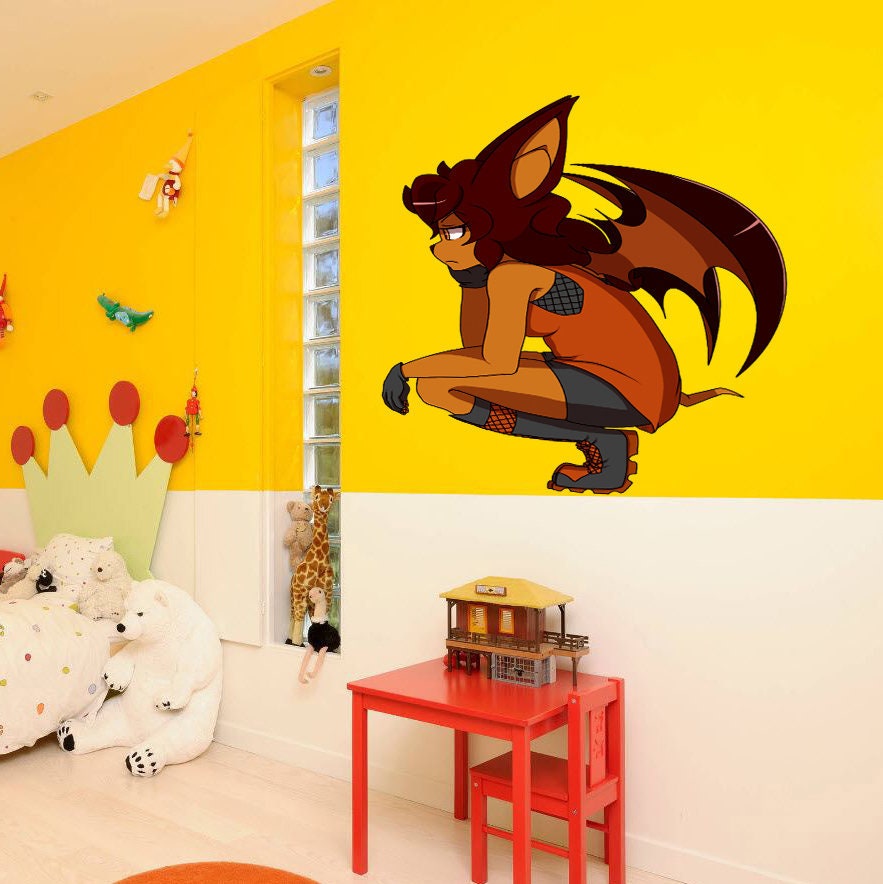 Devil Girl Wall Decal, Devil Girl Wall sticker, Devil Girl wall decor, Devil Girl Wall Art