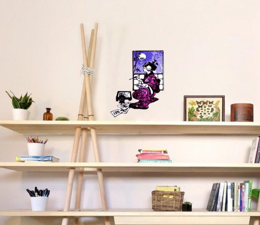 Geisha Wall Decal, Geisha Wall sticker, Geisha wall decor, Geisha Wall Art