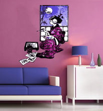 Load image into Gallery viewer, Geisha Wall Decal, Geisha Wall sticker, Geisha wall decor, Geisha Wall Art