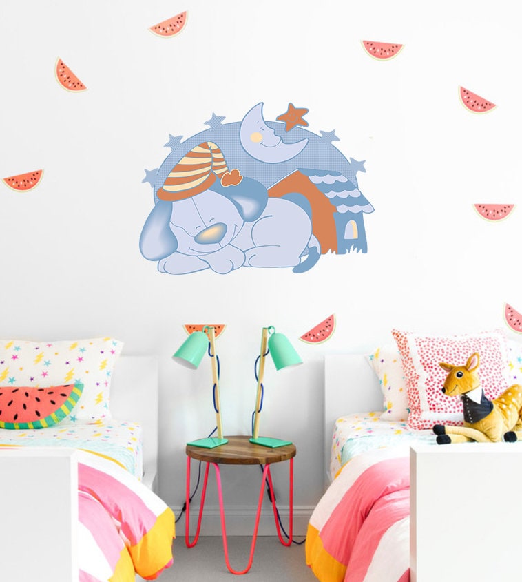 Sleeping Puppy Wall Decal, Sleeping Puppy Wall sticker, Sleeping Puppy wall decor, Sleeping Puppy Wall Art