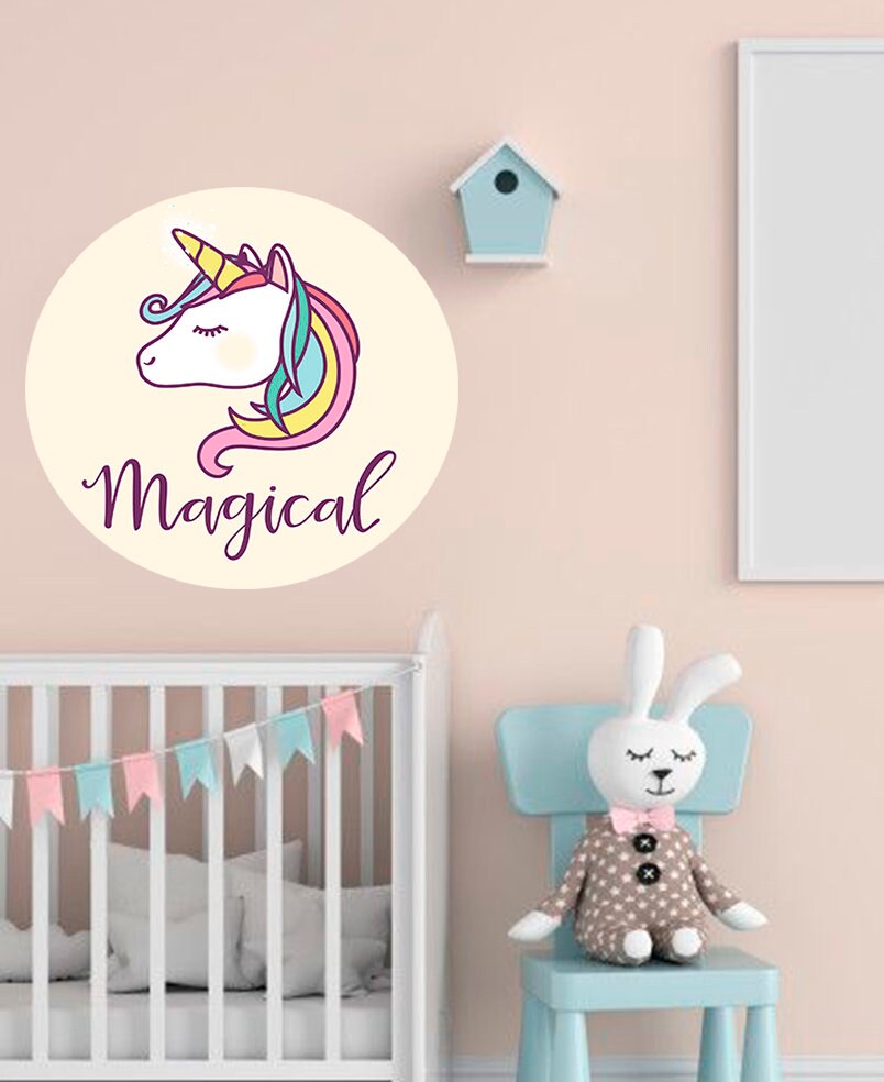 Magical Unicorn Decal, Magical Unicorn Sticker, Magical Unicorn Nursery Decor