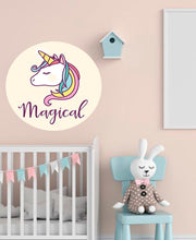 Load image into Gallery viewer, Magical Unicorn Decal, Magical Unicorn Sticker, Magical Unicorn Nursery Decor