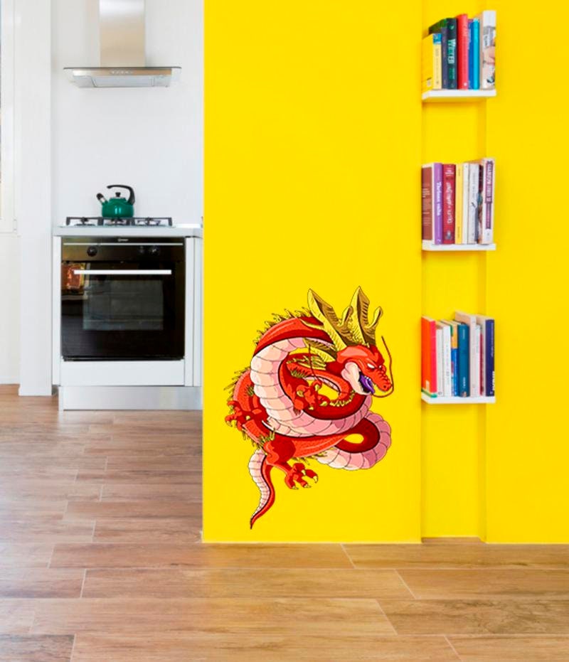 Fantasy Dragon Wall Decal, Fantasy Dragon Wall Sticker