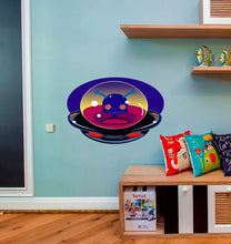 Load image into Gallery viewer, Cute Alien UFO decal, Cute Alien UFO Sticker, Cute Alien UFO Wall Decal