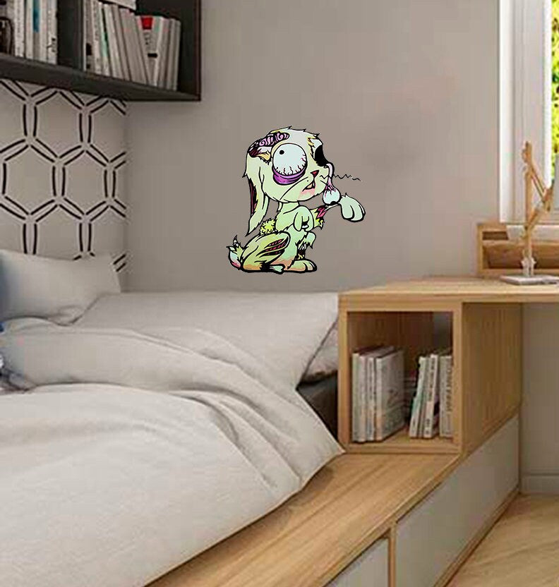 Zombie Bunny Wall Decal, Zombie Bunny Wall sticker, Zombie Bunny wall decor