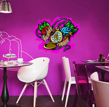 Load image into Gallery viewer, Clock and Roses Decal, Clock And Roses Wall Sticker, Clock and Roses Decor