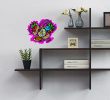 Load image into Gallery viewer, Clock and Roses Decal, Clock And Roses Wall Sticker, Clock and Roses Decor