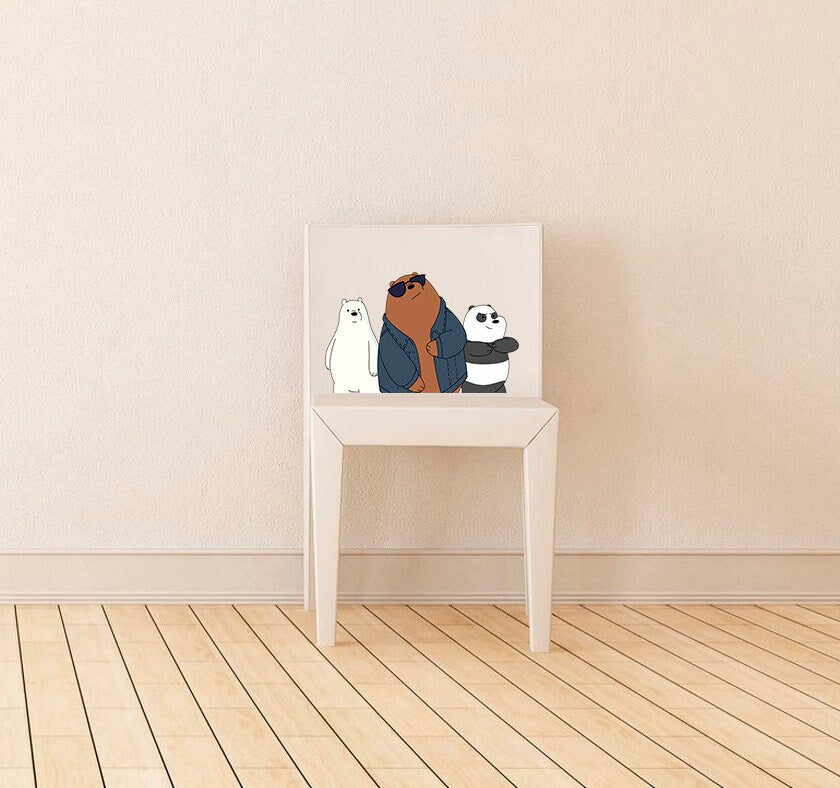 Panda Bear Cool Wall Decal, Panda Bear Cool Wall sticker, Panda Bear Cool wall decor
