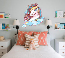 Load image into Gallery viewer, Unicorn Girly Decal, Unicorn Girly Sticker, Girly Unicorn Decor