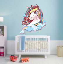 Load image into Gallery viewer, Unicorn Girly Decal, Unicorn Girly Sticker, Girly Unicorn Decor