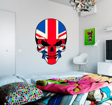Load image into Gallery viewer, GB Skull Decal, UK Skull Sticker, Great Brittan Flag Skull