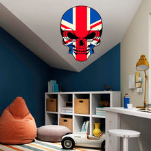 Load image into Gallery viewer, GB Skull Decal, UK Skull Sticker, Great Brittan Flag Skull