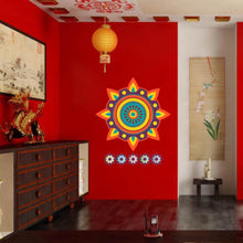 Load image into Gallery viewer, Yoga Mandala Wall Decal, Yoga Mandala Wall sticker, Yoga Mandala wall decor